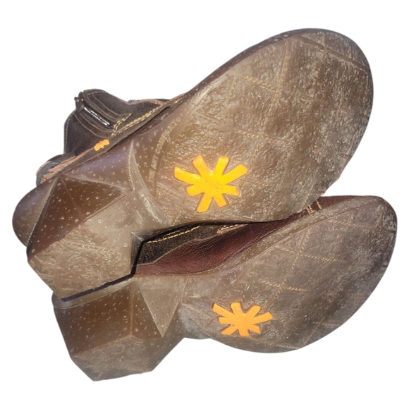 Art Metropolitan Soul *THE Art Company* Brown Leather Lace-Up Combat Boots 37 - Picture 3 of 10